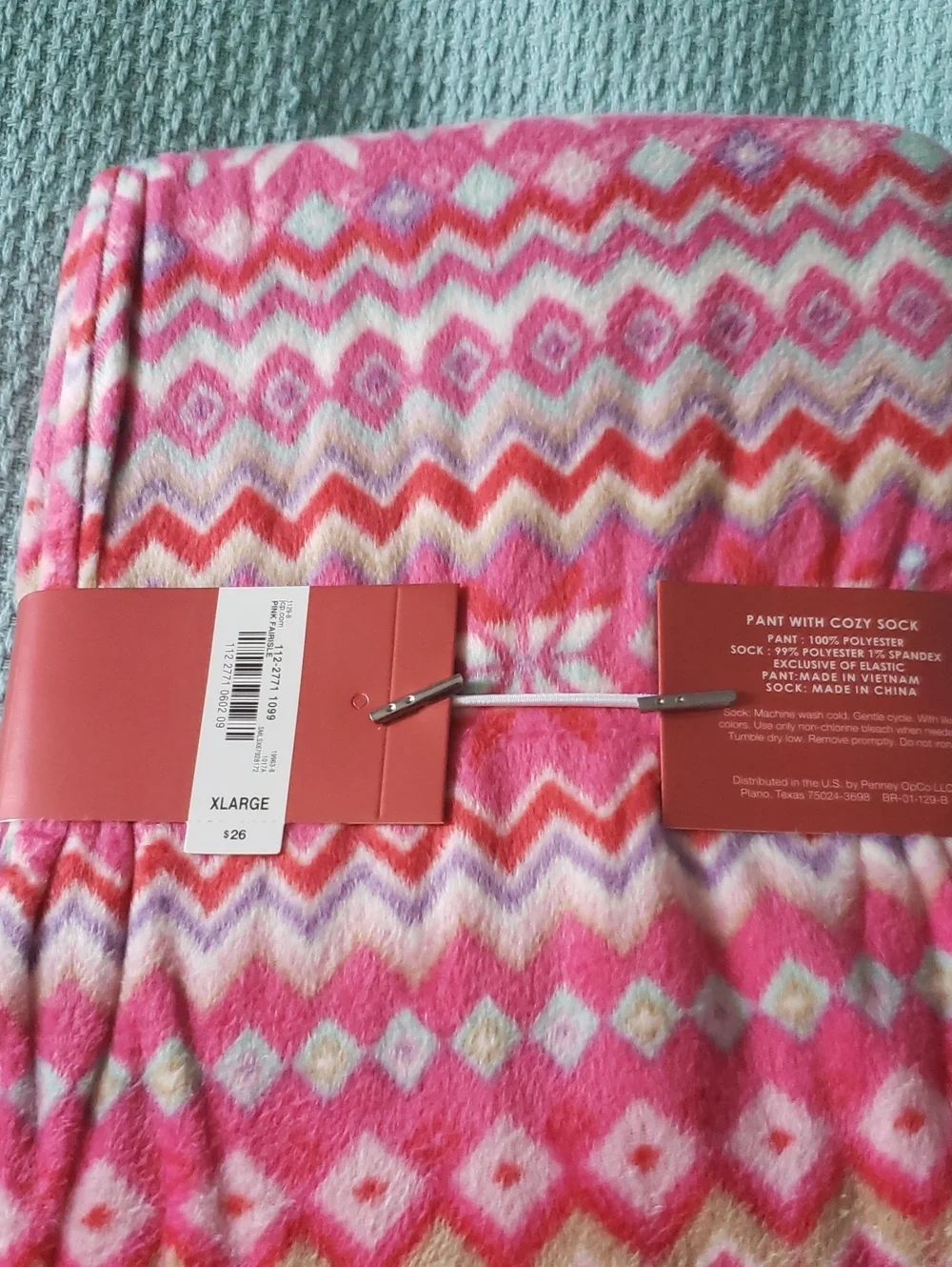 Women's Pink Cozy Pajama Pant & Sock Set